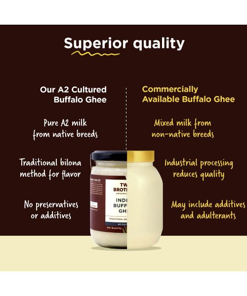 Two Brothers Organic Farms: Organic Buffalo Ghee (500Ml)