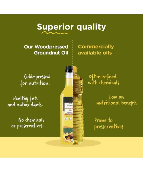 Two Brothers Organic Farms: Groundnut Oil 1 Litre