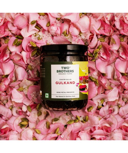 Two Brothers Organic Farms: Natural Gulkand |Rose Petal Jam (500G)