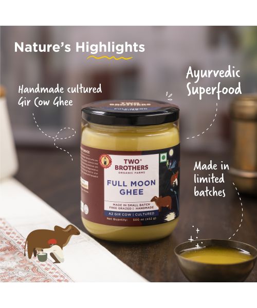 Two Brothers Organic Farms: A2 Ghee (500 Ml)