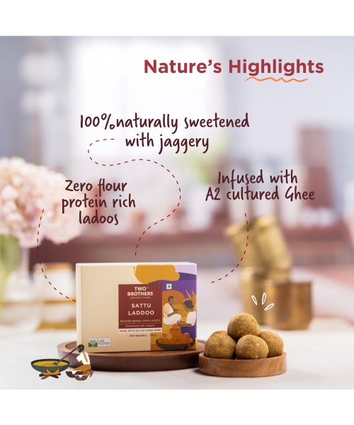 Two Brothers Organic Farms: Sattu Laddoo (175 g)