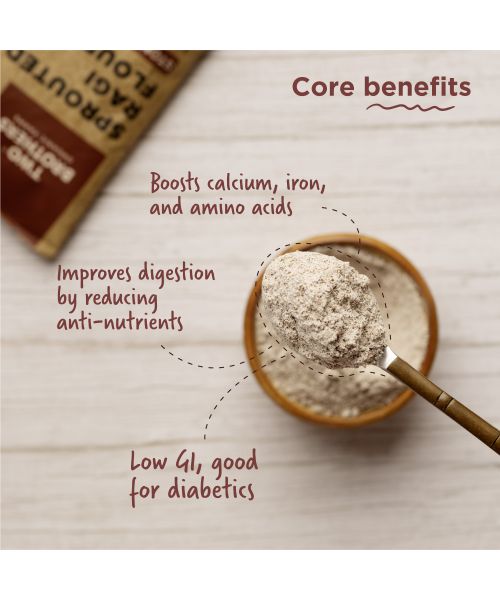 Two Brothers Organic Farms: Sprouted Rajgira Atta (500g)