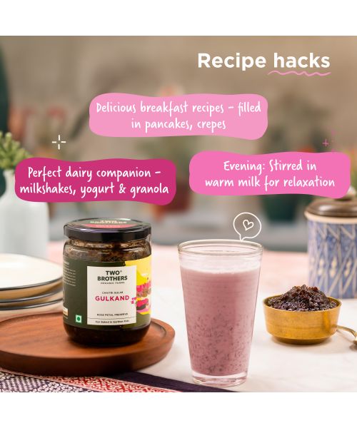 Two Brothers Organic Farms: Natural Gulkand |Rose Petal Jam (500G)