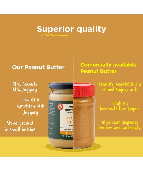 Two Brothers Organic Farms: Peanut Butter Crunchy (500 grams)