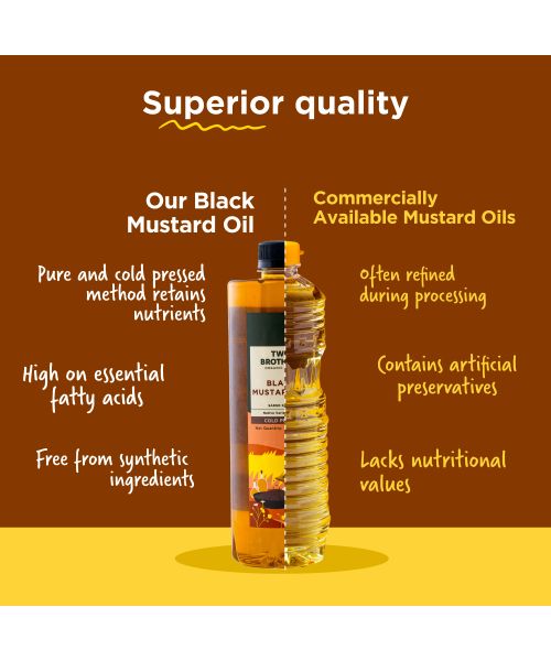 Two Brothers Organic Farms: Mustard Oil/Sarso Ka Tel (1L)