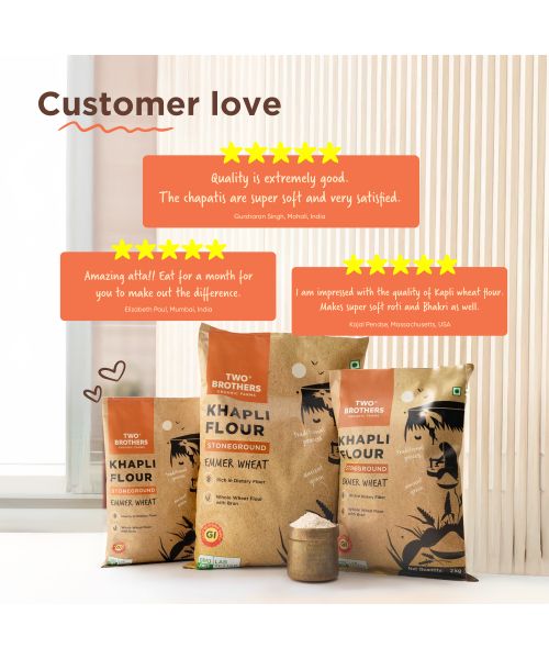 Two Brothers Organic Farms: Khapli Wheat Flour (2 kg)