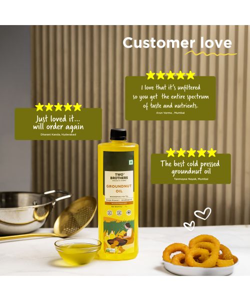 Two Brothers Organic Farms: Groundnut Oil 1 Litre