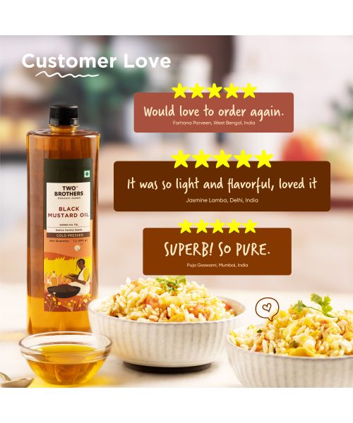 Two Brothers Organic Farms: Mustard Oil/Sarso Ka Tel (1L)