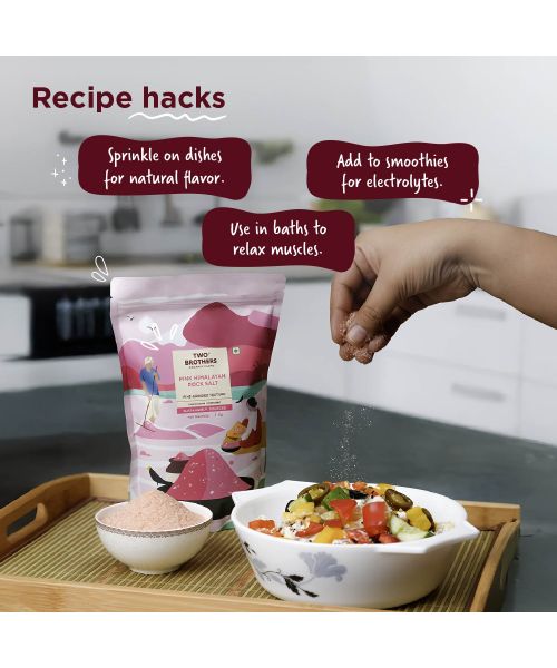 Two Brothers Organic Farms: Pink Himalayan Rock Salt (1KG)