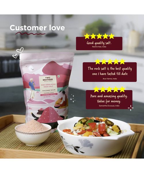 Two Brothers Organic Farms: Pink Himalayan Rock Salt (1KG)