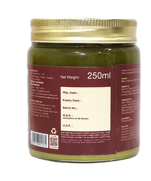 Two Brothers Organic Farms: A2 Gir Cow Ghee (Brahmi) 250ml
