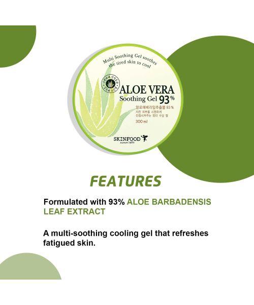 Skinfood: Aloe Vera 93% Soothing Gel - 300ml