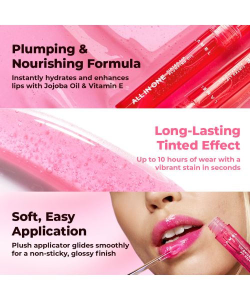 Lamel: All in One Lip Tinted Plumping Oil 403 Watermelon