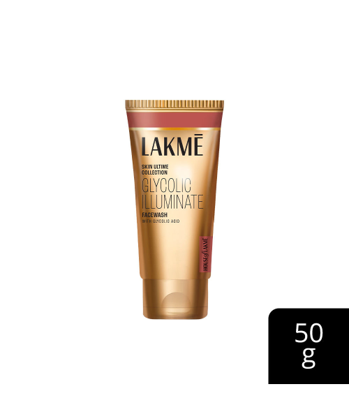 Lakme: Glycolic Illuminate Facewash with Glycolic Acid for Gentle Exfoliation & Illuminated Skin 50gm