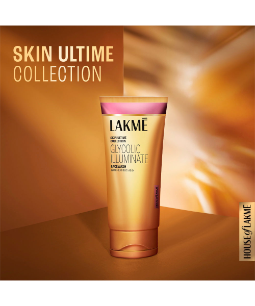 Lakme: Glycolic Illuminate Facewash with Glycolic Acid for Gentle Exfoliation & Illuminated Skin 50gm