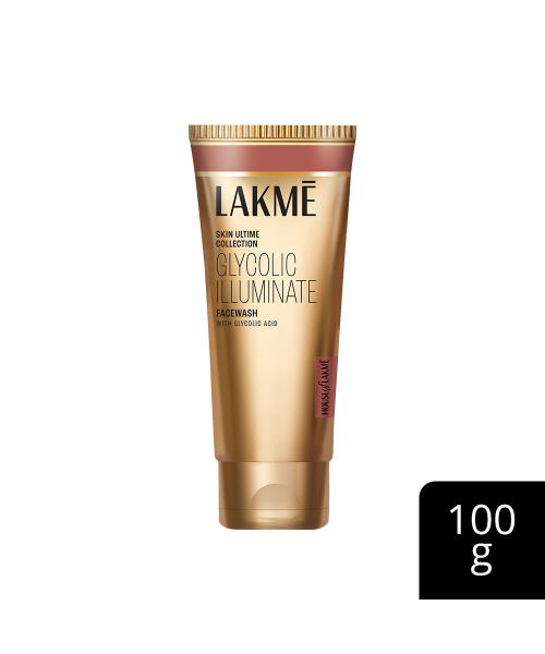 Lakme: Glycolic Illuminate Facewash with Glycolic Acid for Gentle Exfoliation & Illuminated Skin 100gm