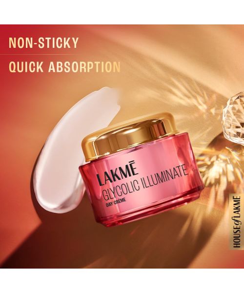 Lakme: Glycolic Illuminate Day Cream with Glycolic Acid for Radiant & Even Tone Skin