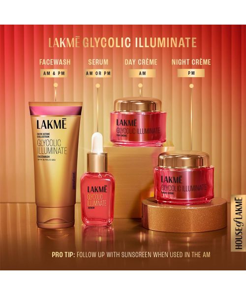 Lakme: Glycolic Illuminate Day Cream with Glycolic Acid for Radiant & Even Tone Skin