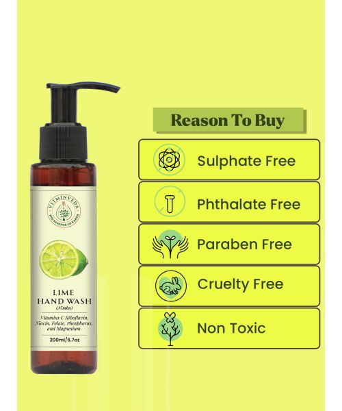 : Lime Hand Wash - Delightful Lime Fragrance 200ml
