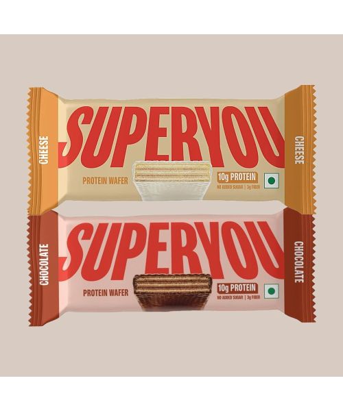 SuperYou: Snack Switch-Up: Choco & Cheese Combo(Pack of 10 each) | 10g Protein, 3g Fiber, No Added Sugar 400g