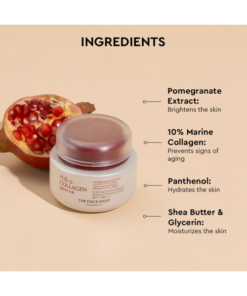 The Face Shop: Pomegranate And Collagen Volume Lifting Cream (50ml)