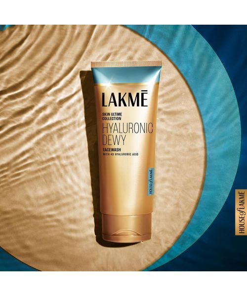 Lakme: Lakme© Hyaluronic Dewy Facewash with 4D Hyaluronic Acid for Deep Hydration & Glowing Skin, 100gm