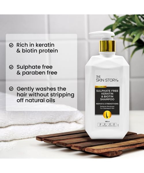 The Skin Story: Sulphate Free Keratin Biotin Shampoo 250ML