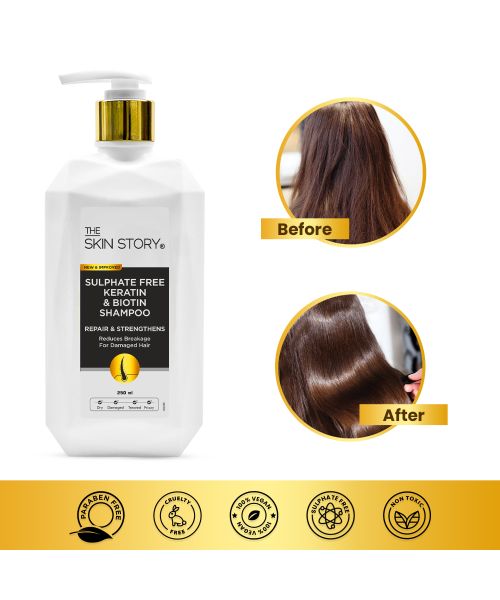 The Skin Story: Sulphate Free Keratin Biotin Shampoo 250ML