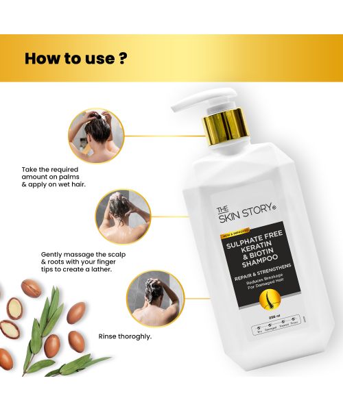 The Skin Story: Sulphate Free Keratin Biotin Shampoo 250ML