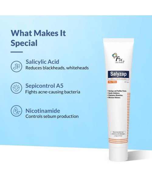 Fixderma: Salyzap Gel Day Time with Exfoliates -  20ml