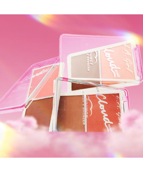 L.A.Girl: On Cloud Nine Bouncy Blush & Bronzer-Dreamy Pink