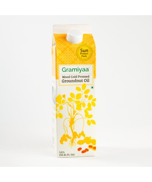 Gramiyaa: Gramiyaa Cold Pressed Groundnut Oil 1 Litre