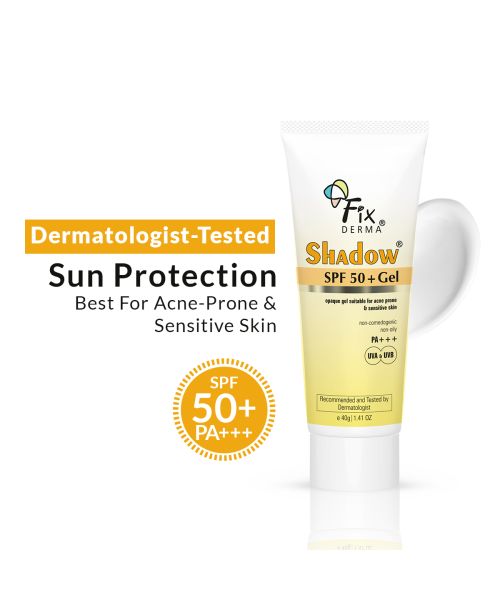 Fixderma: Shadow Sunscreen SPF 50+ PA+++ Gel Broad Spectrum Sunscreen - 40gm