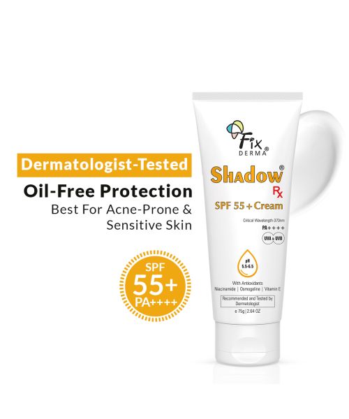 Fixderma: Shadow SPF 55+ Cream PA++++ UVA & UVB Filters -  75g