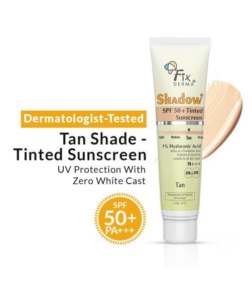 Fixderma: Shadow Tinted Sunscreen Tan SPF 50 PA+++ -  30gm