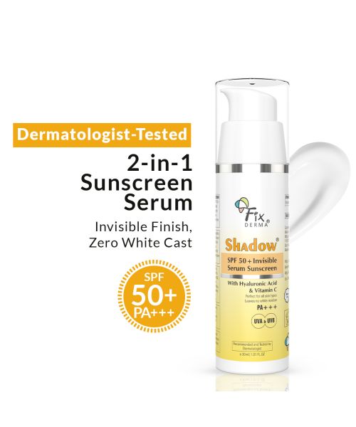 Fixderma: Shadow Invisible Serum Sunscreen SPF 50+ PA+++ - 30ml