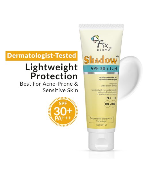 Fixderma: Shadow SPF 30+ PA+++ Sunscreen Gel - 75gm