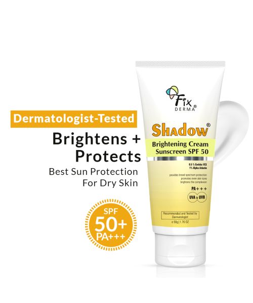 Fixderma: Shadow Brightening Cream Sunscreen SPF50 PA+++  -  50g