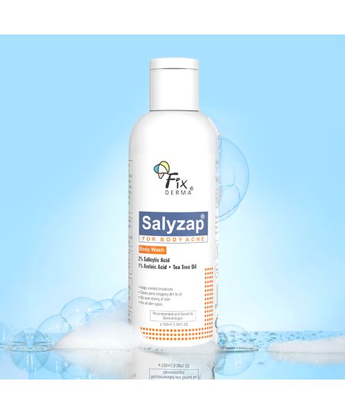Fixderma: Salyzap Body Wash 2% Salicylic Acid For Acne Clean Pores Suitable - 100ml