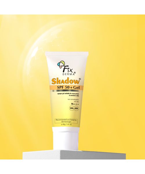 Fixderma: Shadow Sunscreen SPF 50+ PA+++ Gel Broad Spectrum Sunscreen - 40gm
