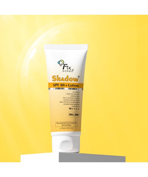 Fixderma: Shadow Sunscreen SPF 80+ PA++++ Lotion Oily Skin & Dry Skin - 75ml