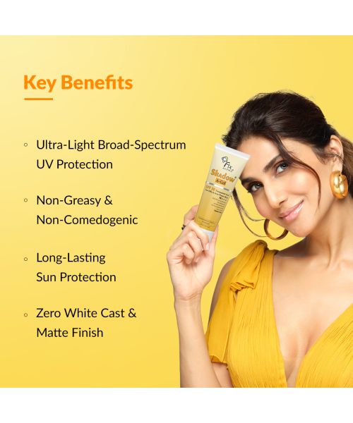 Fixderma: Shadow Sunscreen SPF 30+ PA+++ Gel Broad Spectrum Sunscreen - 75 gm