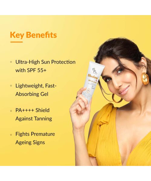 Fixderma: Shadow RX Sunscreen SPF 55+ Gel PA+++  - 75gm