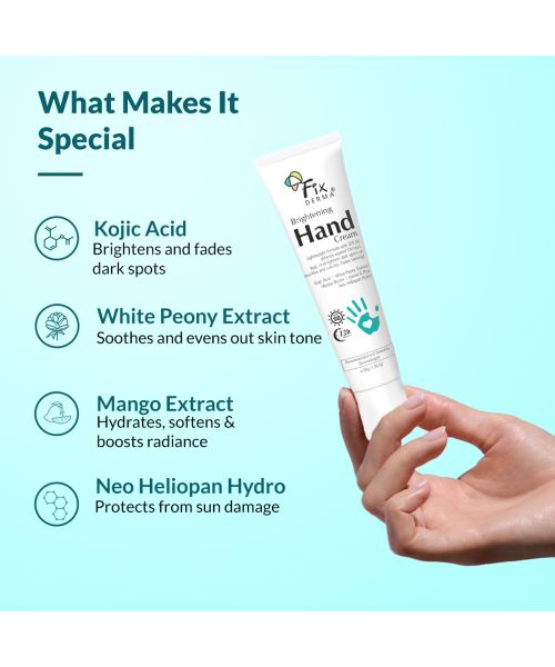 Fixderma: Brightening Hand Cream Kojic Acid Cream - 30gm