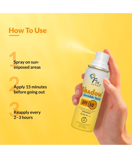 Fixderma: Shadow SPF 50+ PA+++ Invisible Spray  -  50ml