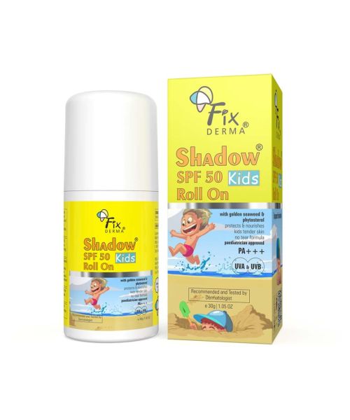 Fixderma: Shadow SPF 50 Kids Roll On Sunscreen PA+++ - 30gm