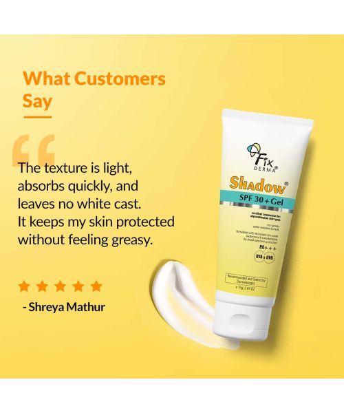 Fixderma: Shadow Sunscreen SPF 30+ PA+++ Gel -  75gm