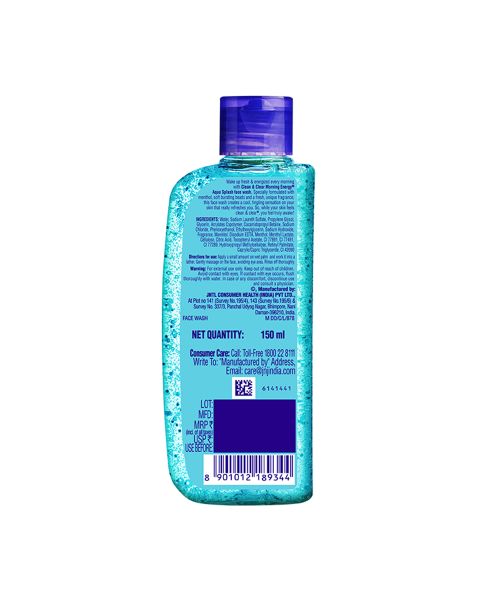Clean & Clear: Morning Energy Aqua Splash Face Wash 150ml