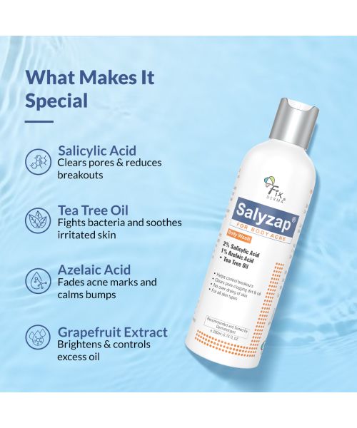 Fixderma: Salyzap Acne Body Wash -  200ml