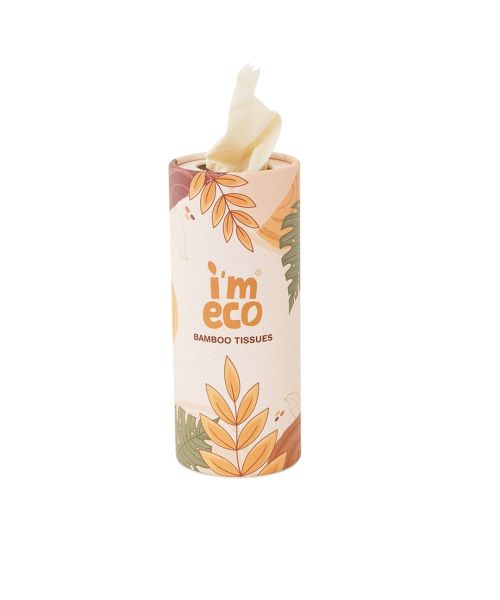 IMECO: Bamboo Car Tissue | Ultra-Soft Travel Friendly 50 Pulls Per Pack | Pack of 1